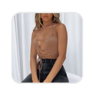 White Fox Late Nights Crop Chocolate